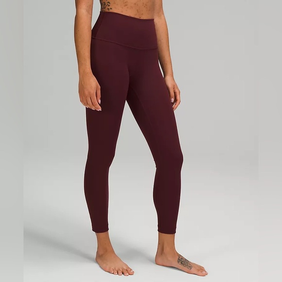 Lululemon Wunder Under Luxstreme 25” legging in “red Merlot” burgundy - Picture 1 of 4